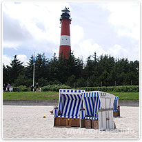 leuchtturm, strandkorb, nordsee